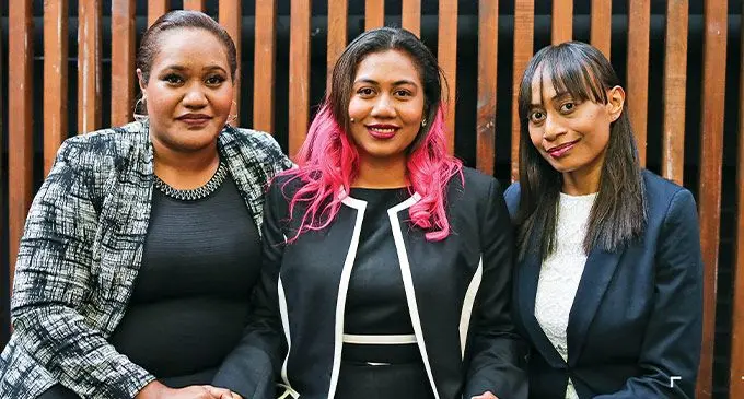 From left: Susan Serukai, Shirley Tivao and Lavenia Bogitini