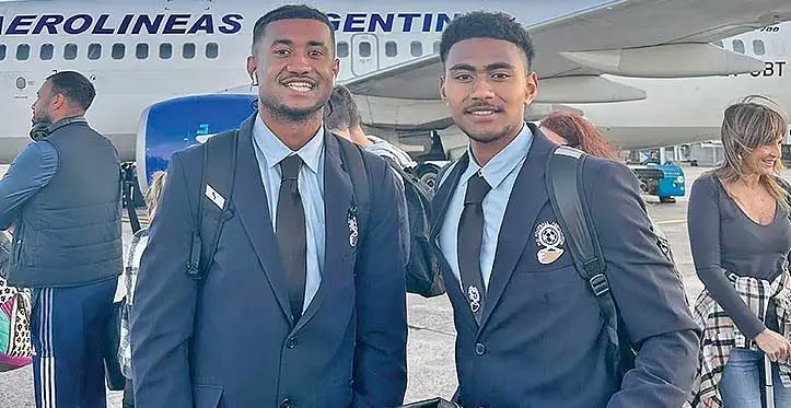 Digicel Fiji U20 Peter Ravai and Josh Laqeretabua in Argentina.