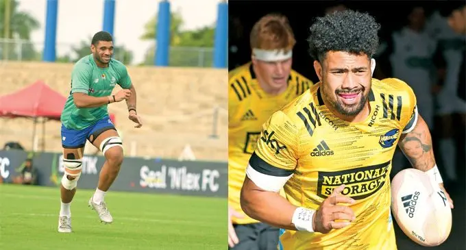 Left Pic: Swire Shipping Fijian Drua Meli Derenalagi. Photo: Fijian Drua  Right Pic: Wellington Hurricanes captain Ardie Savea. Photo: Hurricanes Media