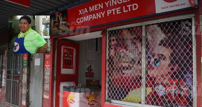 Xia Men Yingli Company Limited. Inset: Xia Men Yingli restaurant staff member, Nanise Radinikanace recounts the robbery that occurred at the restaurant at Victoria Parade, Suva on December 7, 2019. Photo: Ronald Kumar.