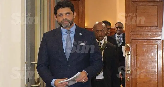 Attorney General and Minister for Economy Aiyaz Sayed-Khaiyum after the COVID 19 Respond Budget on March 26, 2020. Photo: Ronald Kumar.