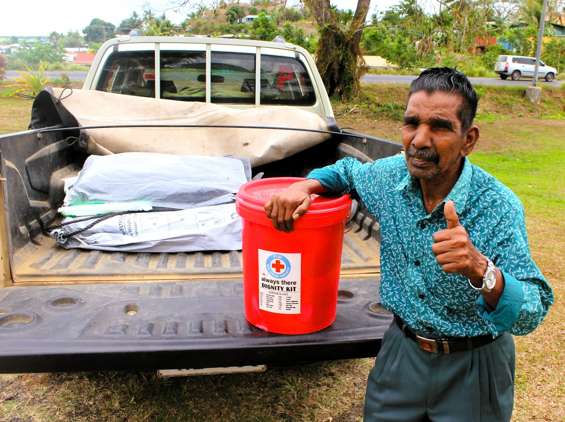 Fiji Red Cross, elderly, homeowner, fire assistance relief package, Labasa
