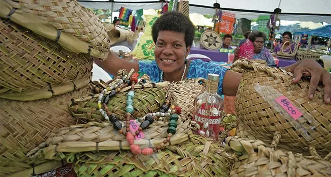 Mai Vale Womens Club member Karalaini Qalisau 39 during the central division craft show at Ratu Sukuna Park on February 20, 2019. Photo: Ronald Kumar.