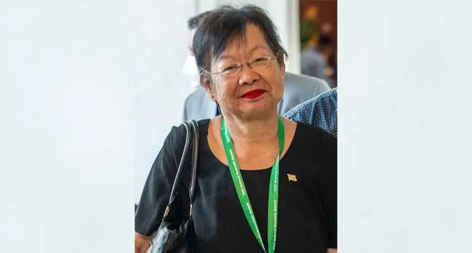 Lorraine Seeto at the National Economic Summit at the Grand Pacific Hotel in Suva on April 20, 2023.  Photo: Leon Lord