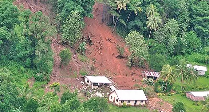 An aerial shot of Tukuraki Village in Ba in 2012.