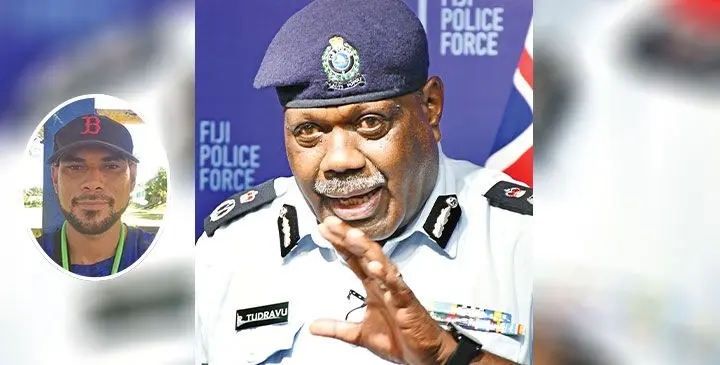 Police Commissioner Rusiate Tudravu. Inset: The late Richard Mock