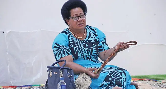 Assistant Minister for iTaukei Affairs Selai Adimaitoga at the Bua Provincial Council at Naulumatua House. Photo: Ministry of iTaukei Affairs