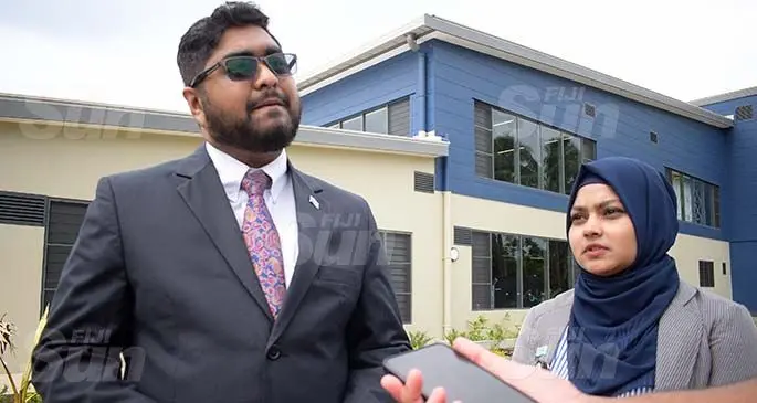Fiji National University Students Association President Ketan Lal and Vice President Safiyya Shaid at Nasinu Campus on March 31, 2021. Photo: Ronald Kumar