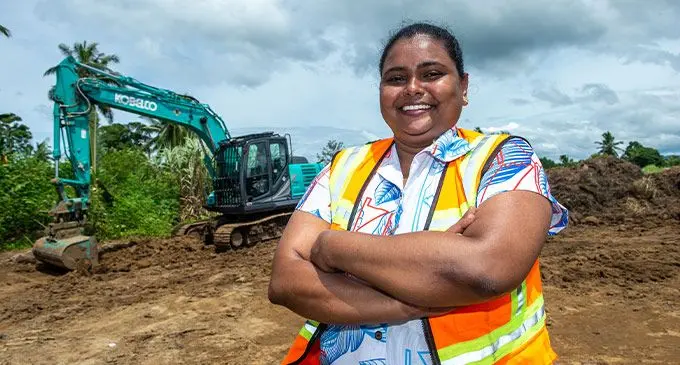 Housing Authority’s first on-site female engineer, Sheemal Nadan. Photo: Leon Lord