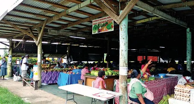 Savusavu market vendors carrying out their normal market operations on January 11, 2022.