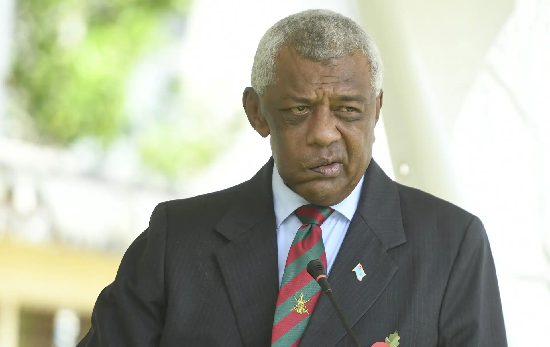 Minister for Defece and Veteran affairs Pio Tikoduadua during the National Poppy Appeal launch in Suva on October 1, 2025. 