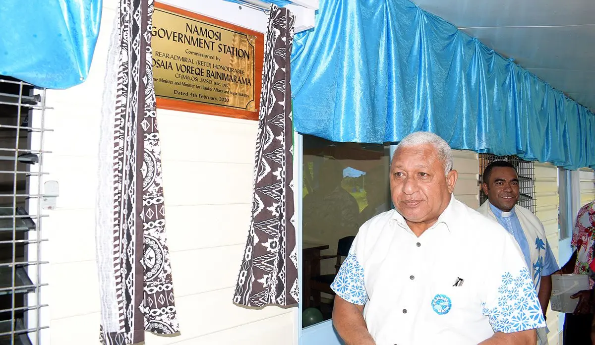 Prime Minister Voreqe Bainimarama opened the Namosi Government Station at Dada Namosi on February 4, 2020. Photo: Ronald Kumar.