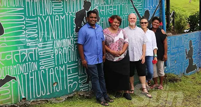 BRINGING HOPE: From left: Sunil Kumar, Turenga Nakalevu, Mark Roche, Lynnie Roche and Inieta Benaca.  Photo: Ilaijia Ravuwai