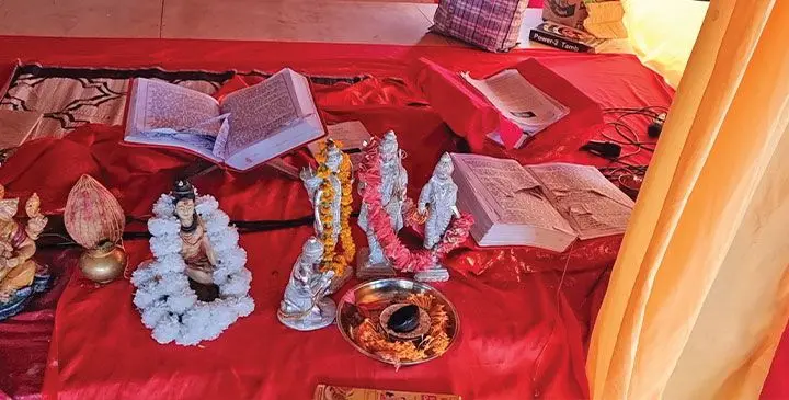 Pages of Holy Ramayan (holy book) torn into pieces. Photo: Sampras Anand