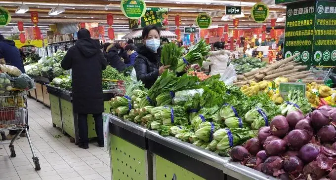 Supermarket in Wuhan,