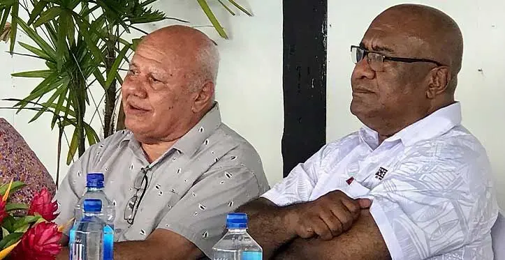 Deputy Prime Minister and Minister for Tourism and Civil Aviation Viliame Gavoka (left) and Deputy Prime Minister and Minister for Trade, Co-operatives and Small and Medium Enterprises and Communications, Manoa Kamikamica. Photo: Shratika Naidu