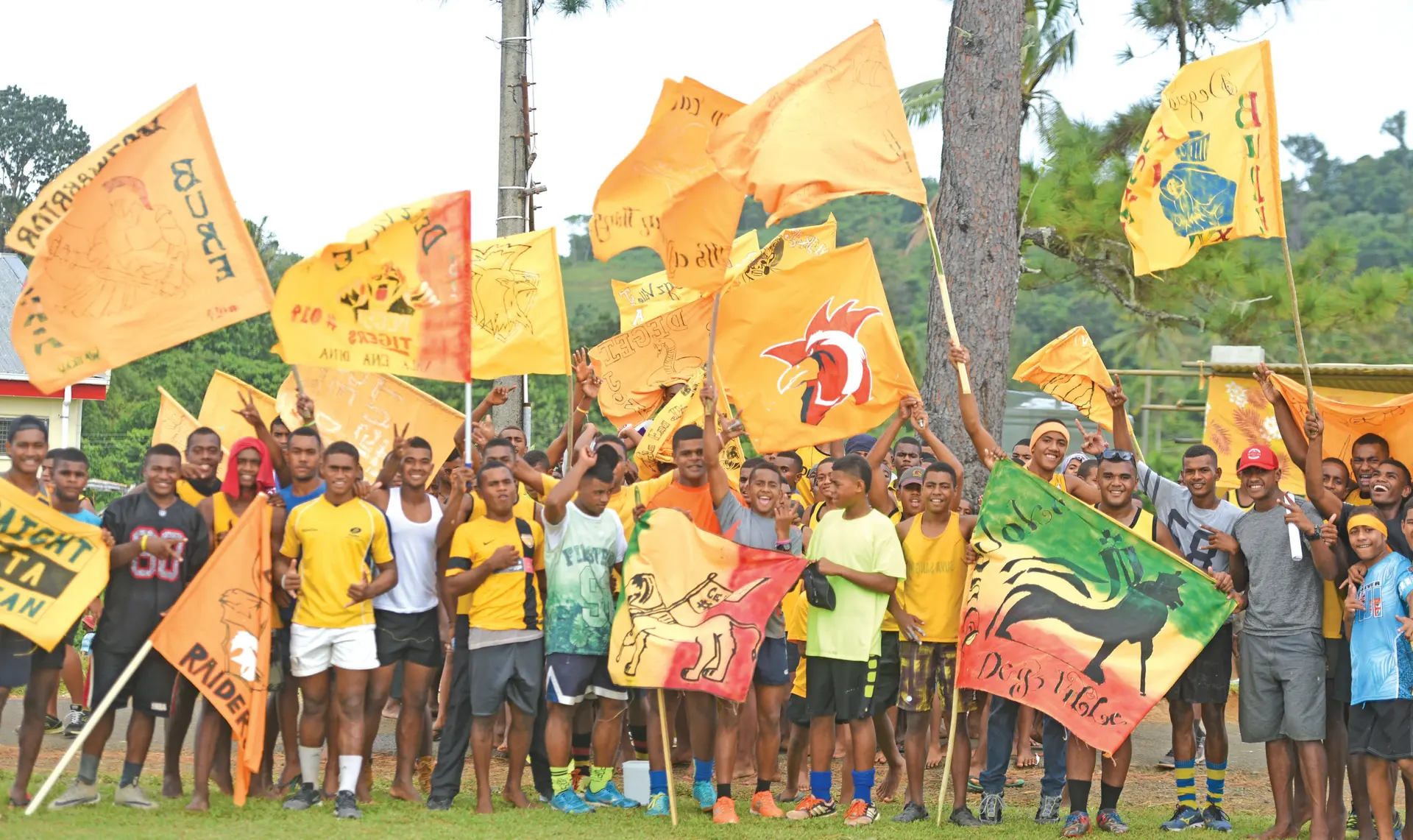 Ratu Kadavulevu School inter-house Degei house supporters in Lodoni on February 2018. Photo: Ronald Kumar.