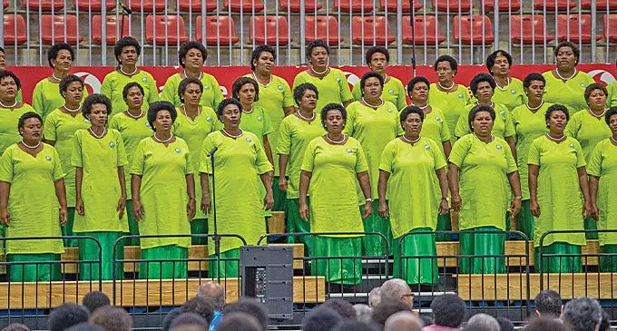 The Wailevu Division in Vanua Levu during the Methodist Church Conference Festival of Praise 2024 Diamond Jubilee at the Vodafone Arena in Suva on August 28, 2024. Photo: Leon Lord