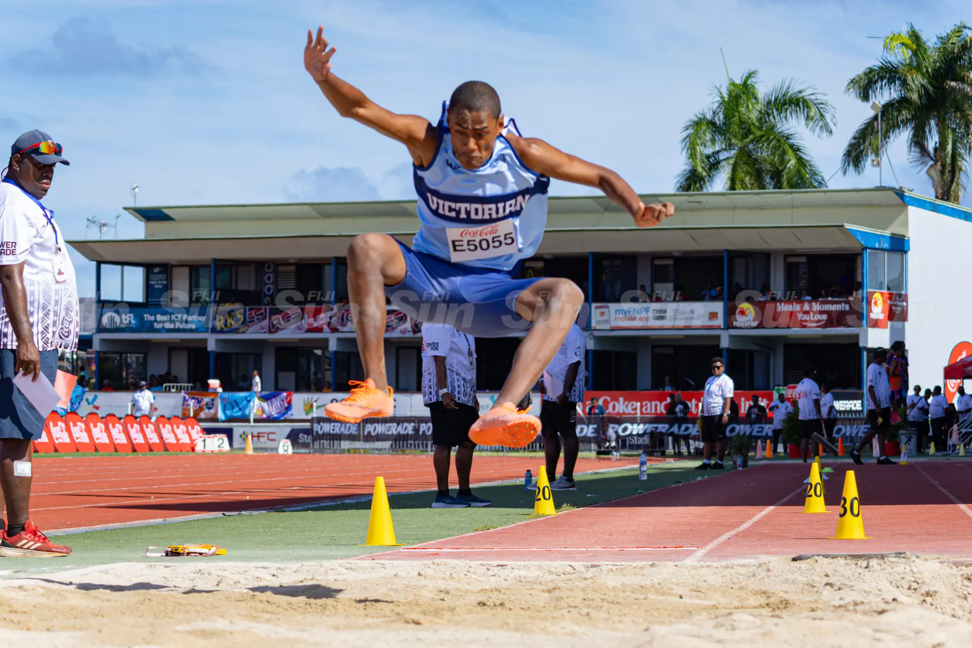 Jhaire Cokanauto of Queen Victoria School, broke the record in the sub junior boys long jump.