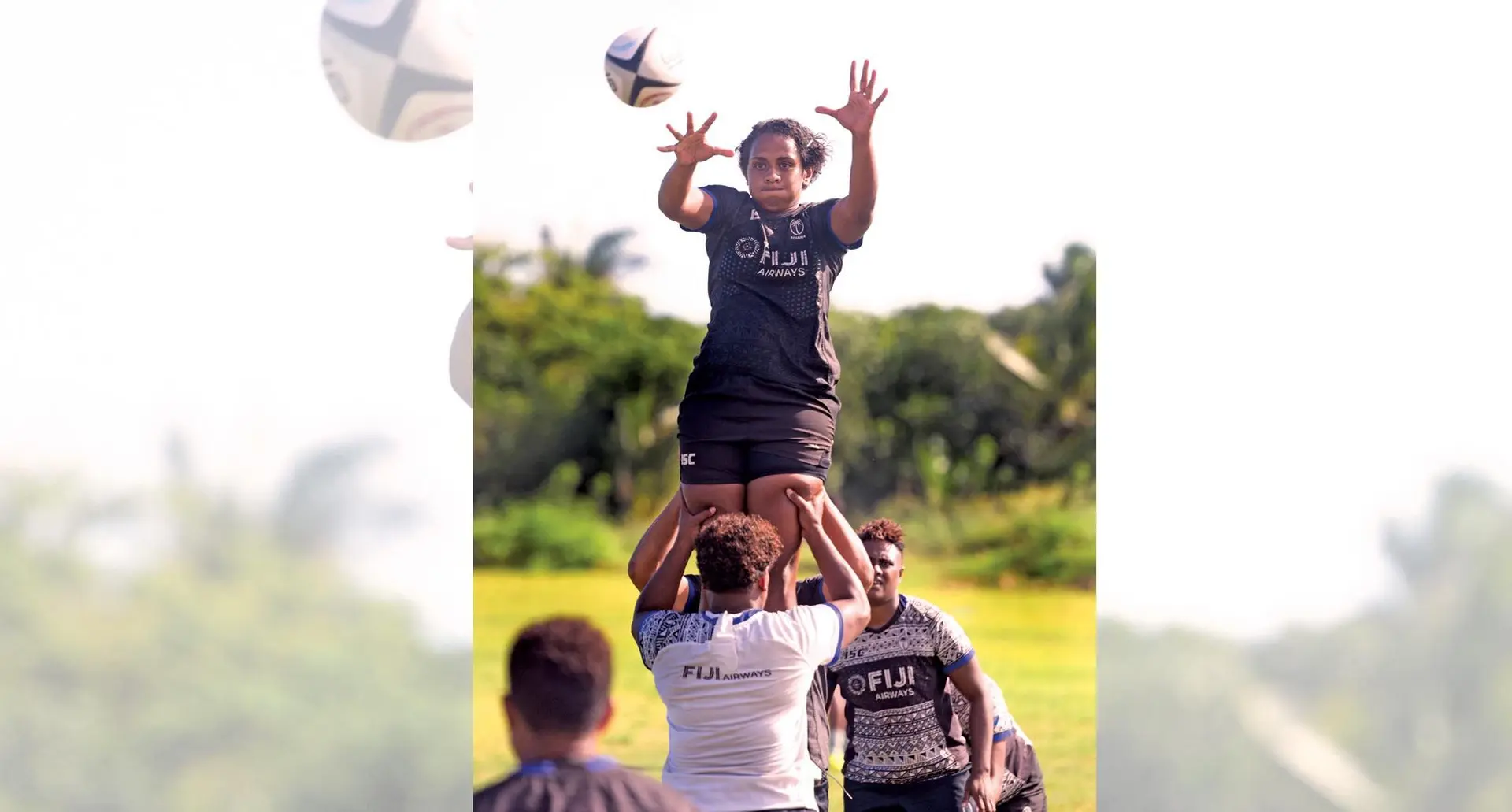 Laisa Taga during the Fijiana 15s lineout training session at Bidesi Park in Suva on October 20, 2021. Photo: Ronald Kumar