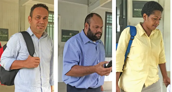 L-R: Apisai Vinisasaro., Daniel Julian and Senimili Marama.  
