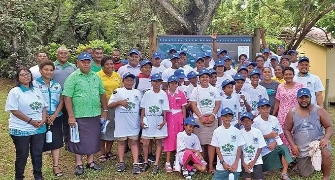 Participants of the International Day of Forests at the sand dunes in Sigatoka on March 21, 2023. Photo: Waisea Nasokia