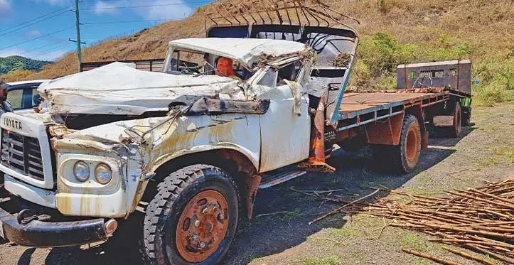 The truck involved in the accident at Korosomo, Seaqaqa, last Friday. Photo: Sampras Anand