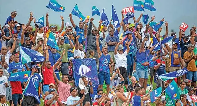 Hostile Fijian Drua crowd at Churchill Park, Lautoka, on March 9, 2024. Photo: Leon Lord