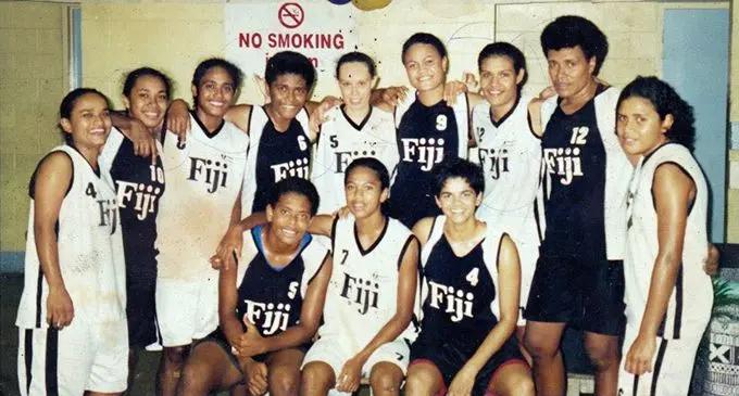 Eleina McDonald (second from left) also represented Fiji in basketball.
