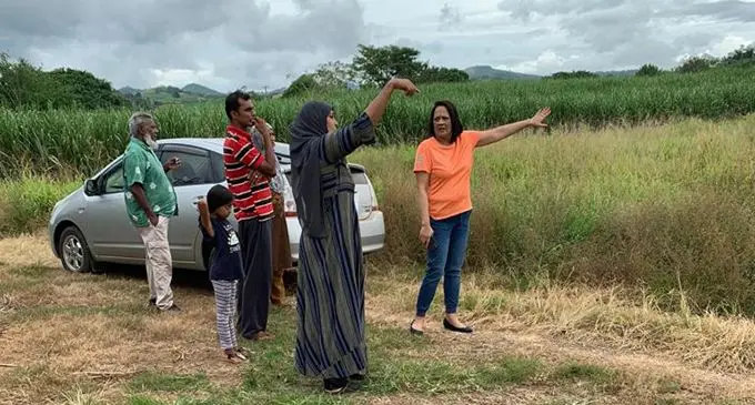 Minister for Education Rosy Akbar and families who are interested in her 12-acre land in Ba.  