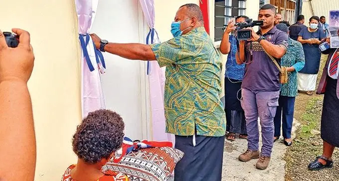 Minister for Rural, Maritime Development and Disaster Management, Inia Seruiratu during the commissioning of the refurbished Commissioner Northern’s warehouse in Vatunibale Depot, Labasa on December 8, 2021. Photo: Sampras Anand