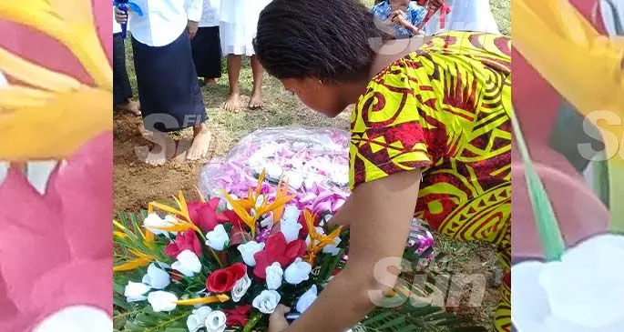 Valeria Rakai farewells her baby at Vunika, Labasa on February 1,2020.