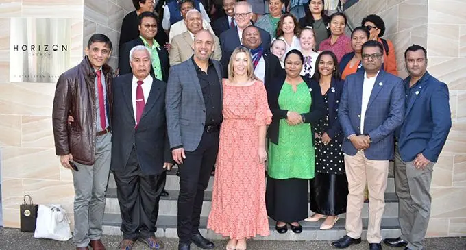 Prime Minister Voreqe Bainimarama and his Fijian delegation with Australian counterpart Scott Morrison, his family and the congregation from Horizon Church in Sydney, Australia, on September 15, 2019.   Photo: PM’s Office