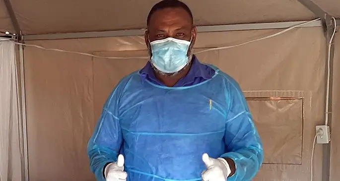 Dental Hygienist Vilikesa Saturu at the Lautoka FIELD Hospital.