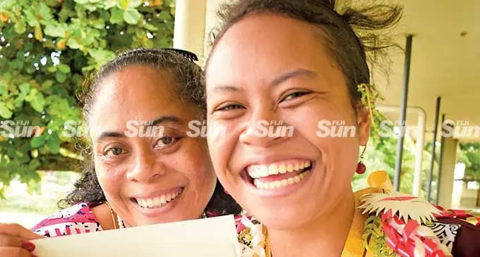 Jai Narayan College Year 13 graduate Laisane Buinimasi with proud mum, Cabrini Buinimasi following the Jai Narayan College graduation ceremony in Suva on March 16, 2022. Photo: Ronald Kumar