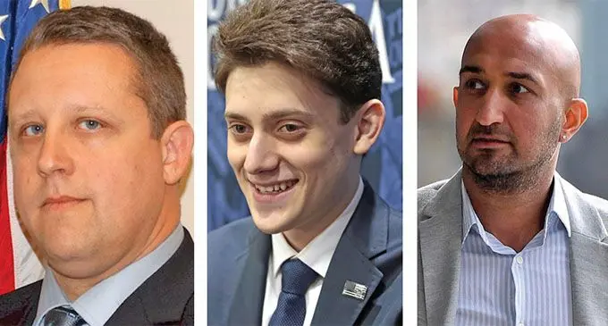 Political figures who have made controversial and racist remarks in the past - From left: Shane Bouchard, Kyle Kashuv and Ali Sadjady.