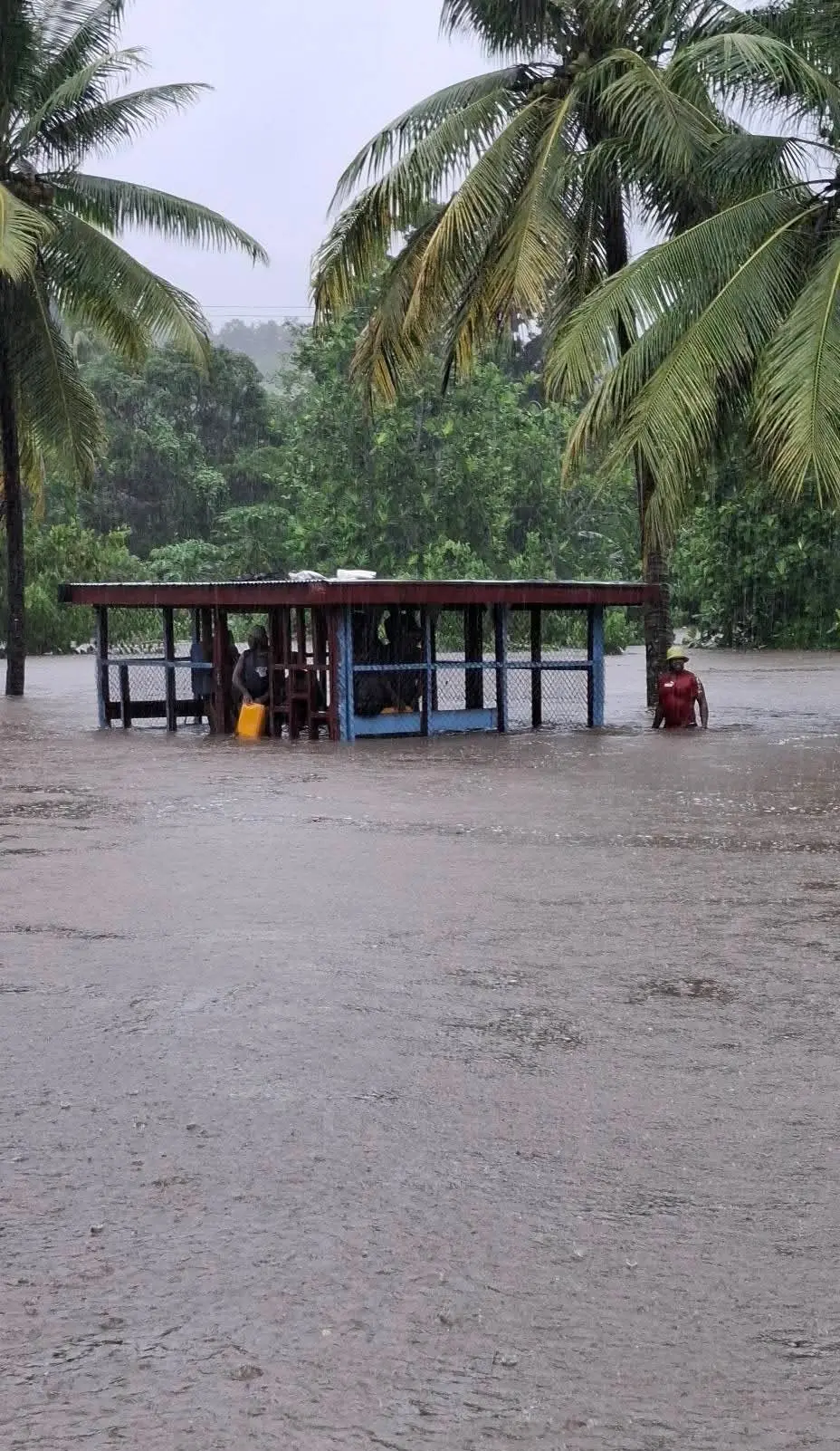 Flood road at Toge Village in Ba.