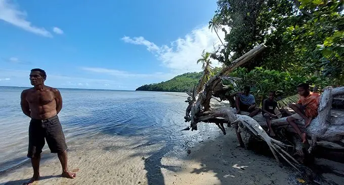Viliame Taufa talks about the impact of climate change on his village. Photo: Wati Talebula