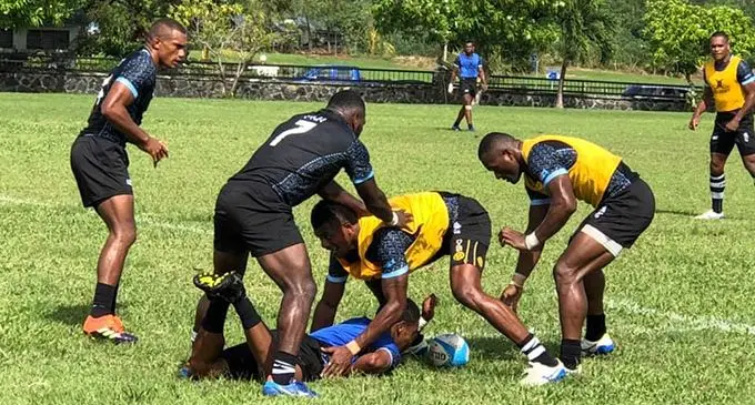 FIji 7s team training in Apia