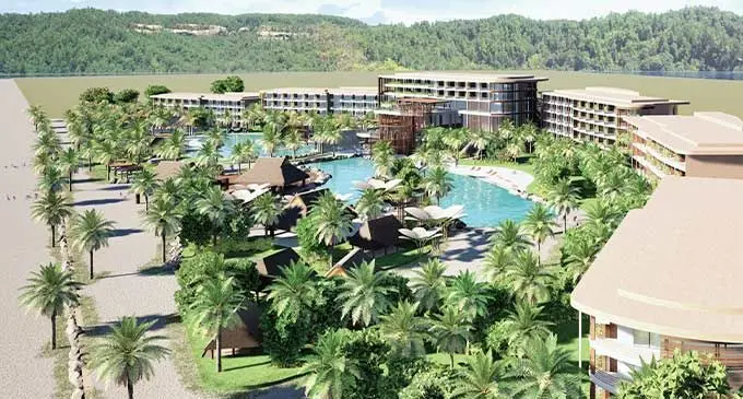 An artist's impression of the $220m hotel in Wailoaloa, Nadi.