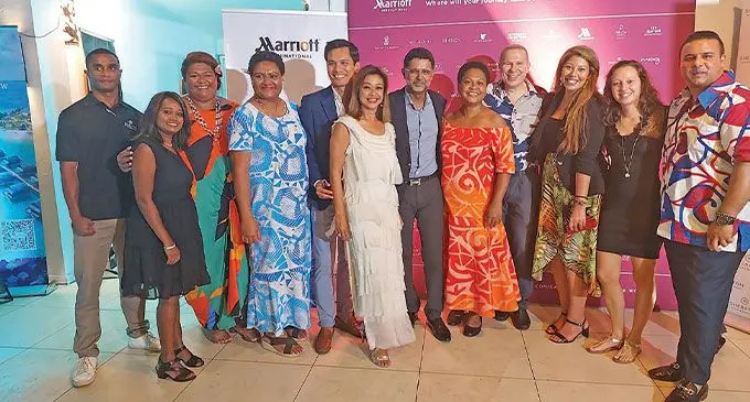 Multi Property Vice President Pacific Islands, Marriott International, Neeraj Chadha (sixth from right).