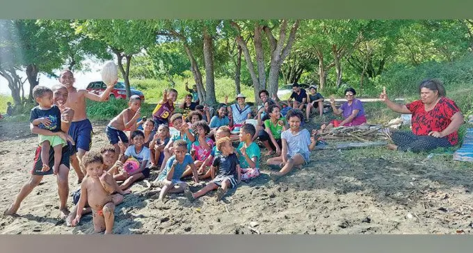 Members of the New Methodist Church Sabeto zone at Lomolomo beach in Lautoka on May 29, 2023. Photo: Salote Qaluvbau
