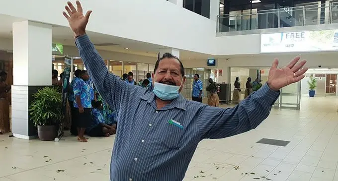 Jeff Singh after arriving at the Nadi International Airport on December 1, 2021. Photo: Nicolette Chambers