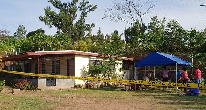 A Police tent erected at the home where the body of Sabrina Nisha was discovered on November 20, 2019. Photo: Nicolette Chambers