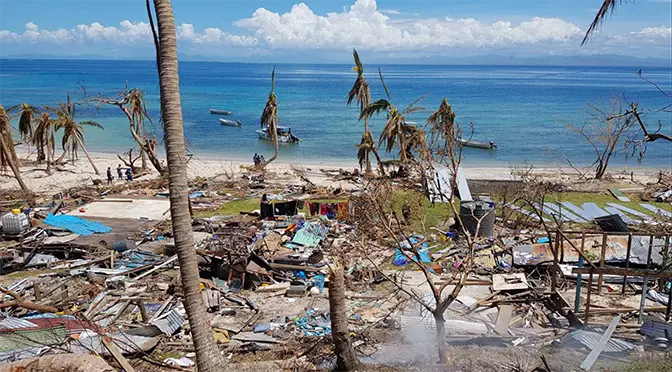 Kia Island after Tropical Cyclone Yasa. The islanders now have an added worry on their list - dealing with illegal fish poachers. But the arrival of a Republic of Fiji Military Forces Naval Division contingent has brought security
