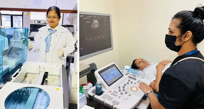 Pathology tests being processed and Doppler scanning underway at Oceania Hospitals
