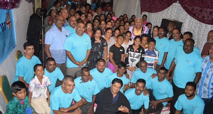FijiFirst leader Voreqe Bainimarama (wearing garland), with party general secretary Aiyaz Sayed-Khaiyum (sitting wearing black), with supporters at Sakoca, Nasinu, on October 17, 2018. Photo: Ronald Kumar