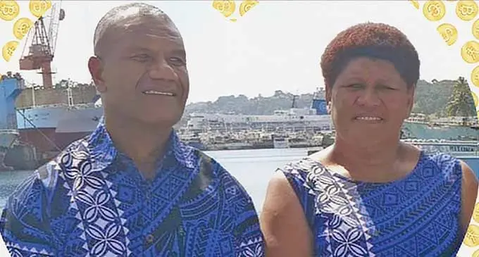 In happier times... Paula Bureilobau and his wife, Lorini Bureilobau.