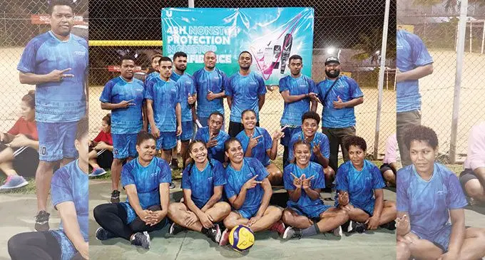 Team Fantastic Teachers during the 2022 Rexona Business House Mixed Volleyball at the National Netball Centre in Suva. Photo: Bula Events Group 