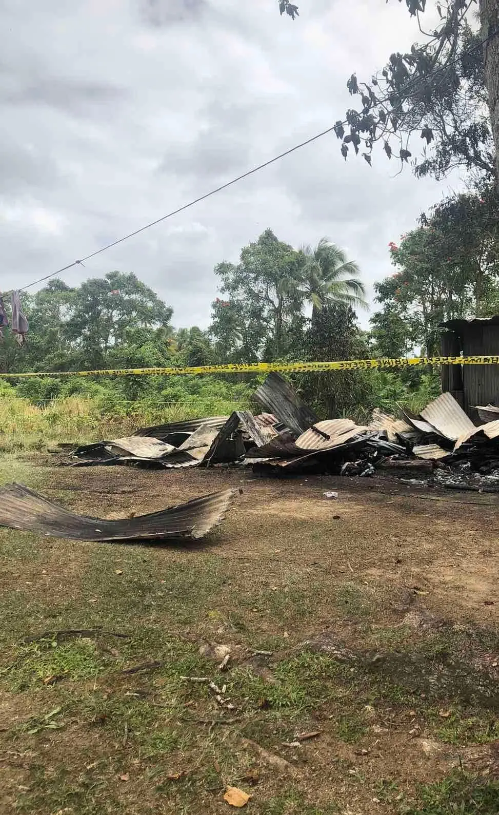 The home at Vusuya Village in Nausori that was destroyed by a fire on October 10, 2025. 